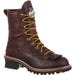 Georgia Boot Logger Men's Waterproof Work Boot 8 in. Chocolate Brown