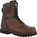 Georgia Boot Brookville Men's Waterproof Work Boot 8 in. Steel Toe Dark Brown