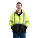 Berne Hi Vis Men's Hooded Softshell Jacket Class 3