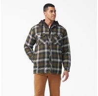 Dickies Men's Hooded Flannel Jacket Insulated