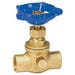 Gate Valve CxC Stop and Waste 1/2 in. Brass