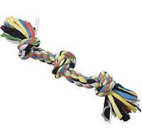 Tuggin' Tees Dog Toy 3 Knot 15 in. Jersey Knit Rope
