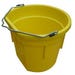 Flatback Bucket 20 qt. Yellow Plastic