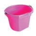 Flatback Bucket 8 qt. Hot Pink Plastic