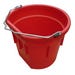 Flatback Bucket 20 qt. Red Plastic