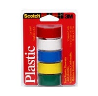 Scotch Tape Assorted Colors 3/4 in. x 125 in. 5 Pack