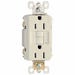 GFCI Duplex Receptacle Self-Test 15A Almond