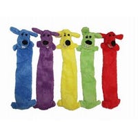 Multipet Squeaky Dog Toy Lightweight Loofa 12 in. Assorted Colors Unstuffed Plush