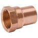 Adapter FPT 1/2 in. x 3/8 in. Copper