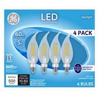 GE Lighting Light Bulb CAC 5 Watt Daylight 4 Pack