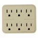 Master Electrician Outlet Tap 6-Outlet Ivory