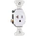 Single Receptacle Heavy Duty 20A White