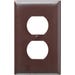 Duplex Wall Plate 1 Gang Brown