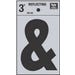 Reflective Number/Letter Sign Ampersand (And Symbol) 3 in. Black
