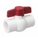 Ball Valve Threaded 1/2 in. White PVC