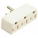 Triple Receptacle Adapter 15A White