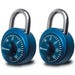 Combination Padlock Assorted Colors 2 Pack