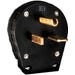 Plug 2 Pole Heavy Duty 30/50A Black