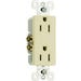 Decorator Duplex Receptacle 2-Pole 15A Ivy