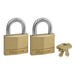 Padlock 1-9/16 in. Brass 2 Pack