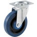 Plate Caster Swivel 4 in. Blue Elastic Rubber