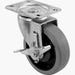 Plate Caster Swivel with Brake 4 in.