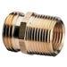 Green Thumb Connector Double Male Brass 3/4 in. x 3/4 in. x 1/2 in. fits Hose Connector to Threaded Pipe