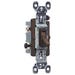 Toggle Switch 3-Way Grounded Brown