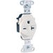 Single Receptacle Heavy Duty 20A White