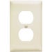 Duplex Wall Plate 1 Gang Almond