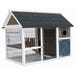 Rabbit Hutch 2 Story Bunny Barn 59 in. x 35.4 in. x 43.2 in.
