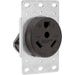 Flush Receptacle Recreational Vehicle 30A Black