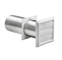 Dryer Vent Hood Louvered with Tail 4 in. White Plastic