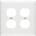 2 Duplex Wall Plate 2 Gang White