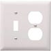 Toggle/Duplex Wall Plate 2 Gang White