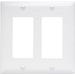 2 Decorator Wall Plate 2 Gang White