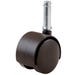 Push Stem Caster Twin Wheel 2 in. Black