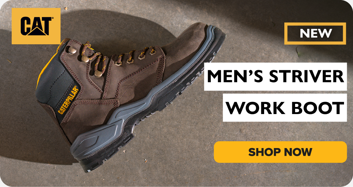 NEW CAT Men's striver work boot. Shop Now.