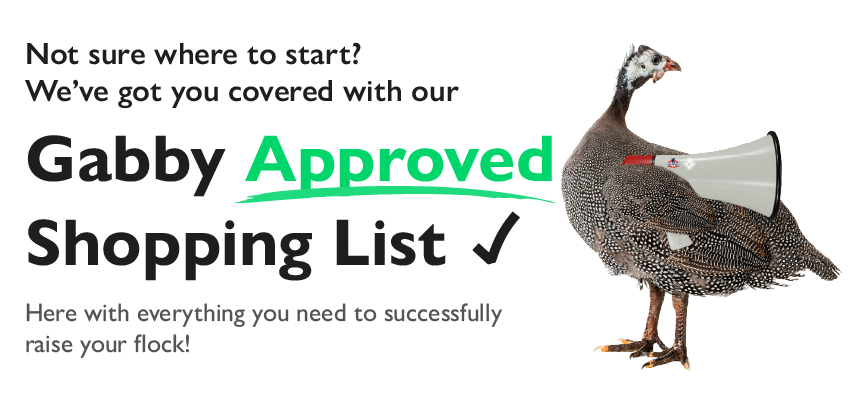 Not sure where to start? We've got you covered with our Gabby Approved Shopping List. Here with everything you need to successfully raise your flock!