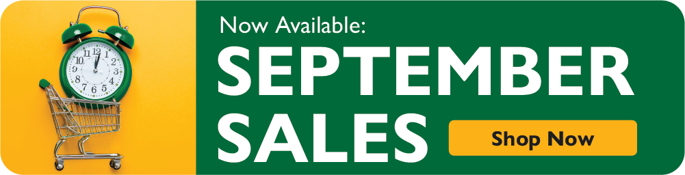 Now Available: September Sales. Shop Now.