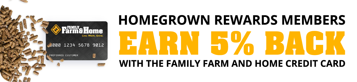 Homegrown Rewards Members Earn 5% Back with the FFH Credit Card!