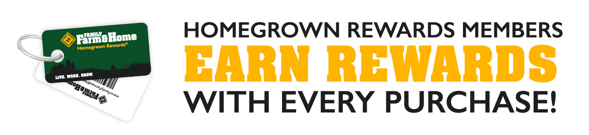 Homegrown Rewards Members Earn Rewards with Every Purchase
