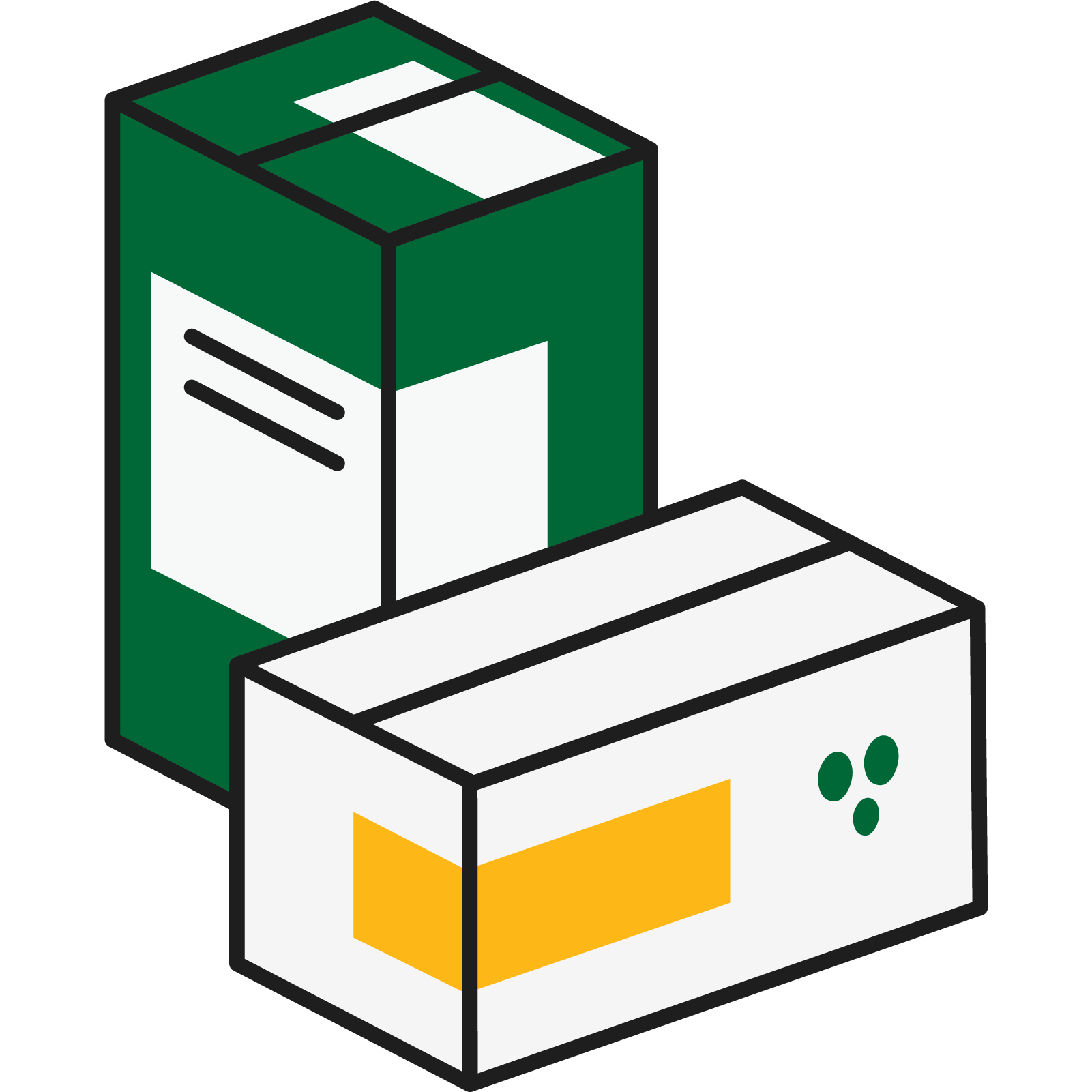 Shipping boxes icon