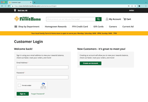 Customer Login Screenshot