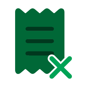 no receipts icon